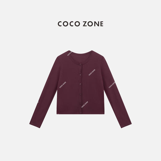 COCO ZONE 桑蚕丝棉混纺夏季圆领针织衫长袖上衣CC2B1205 商品图1