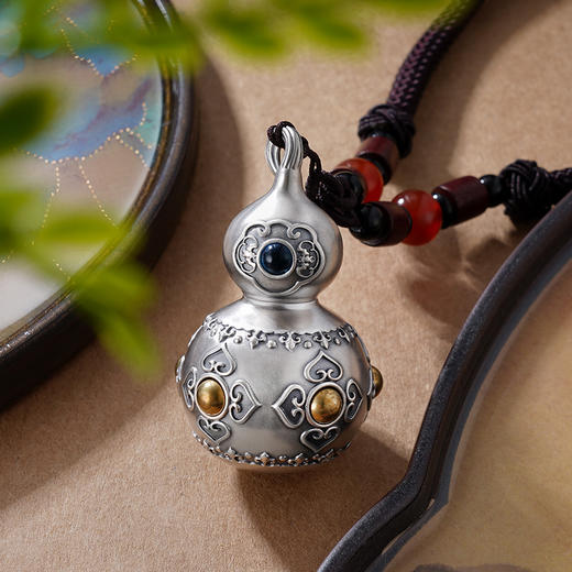 子佩集S999银【福泽天成】手把件【SBJ704】纯银手把件可打开葫芦2406 商品图1