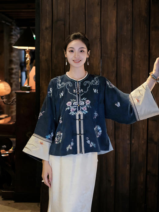 盛唐牡丹盛奢系列| 限量款| 高货-一揽富贵对襟香云纱外套(特殊商品不退不换) 商品图0