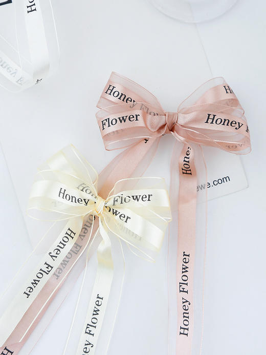 2.5公分英文雪纱丝带（Honey Flower)/（just  for  you ）随机发 商品图2