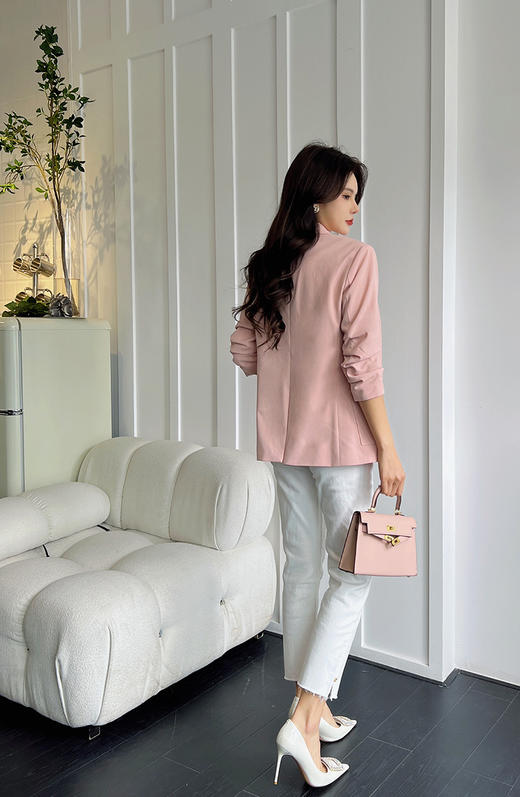 反领单扣左胸字母口袋西服外套 9521010034 商品图6