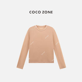 COCO ZONE 100莱赛尔圆领长袖T恤纯色休闲上衣CC1C1560