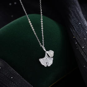 子佩集S925银【心杏】套链【YL-4620206】纯银时尚银色和田玉项链2406