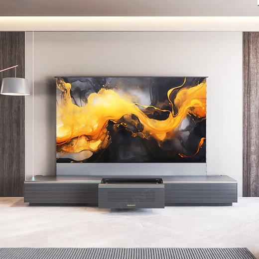 舜合 R50地升屏隐形家庭影院激光电视一体柜100-120英寸专用电视柜电动升降【海信套装】 2.95米激光柜+120寸地升黑栅幕+海信500U 商品图1