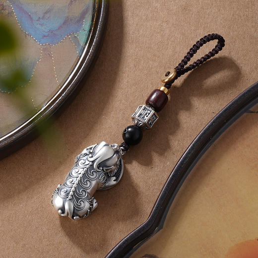 子佩集S999银【时运亨通】挂件【Q2284500-1】纯银小摆件钥匙扣2406 商品图3