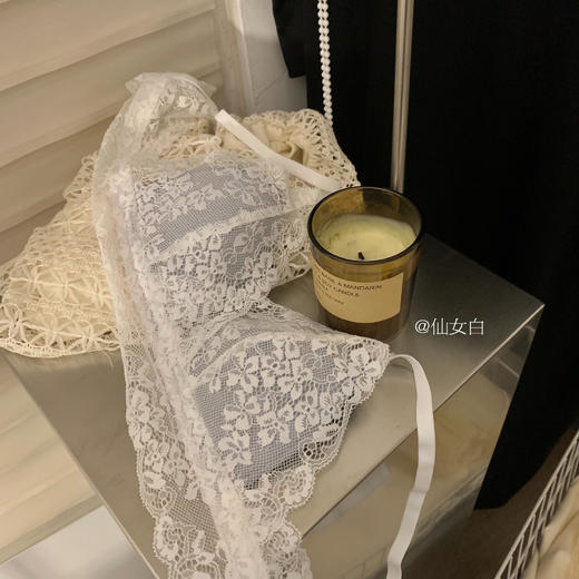 鹿鹿推荐· 撞色浪漫法式蕾丝薄款三角杯无钢圈内衣【贴身衣物不退不换】 商品图7