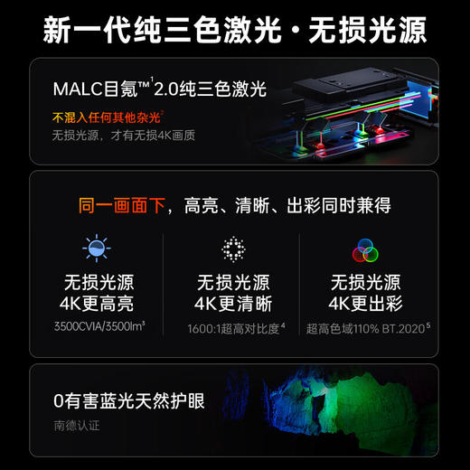 坚果投影（JMGO）N1S Ultra 4K至臻版 超高清三色激光云台投影仪家用家庭影院(升级3500CVIA+新一代无损三色激光) 商品图1