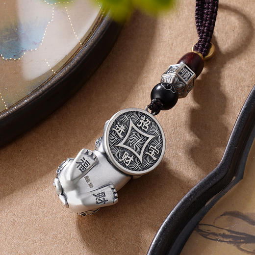 子佩集S999银【时运亨通】挂件【Q2284500-1】纯银小摆件钥匙扣2406 商品图4