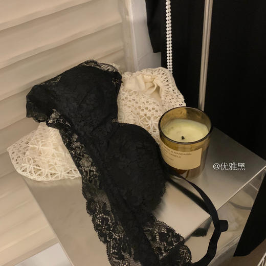 鹿鹿推荐· 撞色浪漫法式蕾丝薄款三角杯无钢圈内衣【贴身衣物不退不换】 商品图5