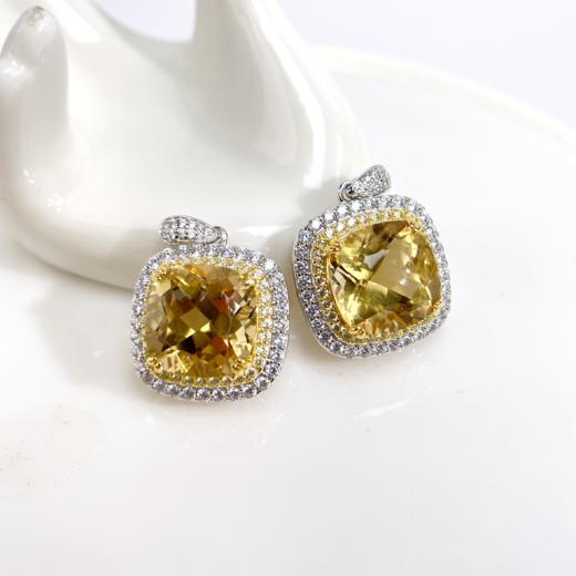 玉美人菲菲~17805-S925水晶四方形13mm吊坠~多样性发一 换货 保存 商品图0