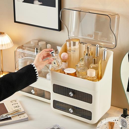 【台面不凌乱！整洁好收纳】化妆品收纳盒梳妆台桌面抽屉式护肤品置物架多功能家居用品化妆盒，多层大容量，整洁好区分。ry 商品图2