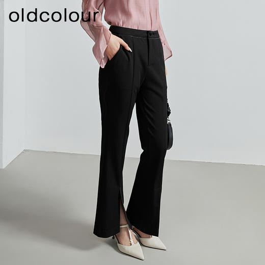 oldcolour春秋季新款设计感微喇小直筒都市通勤休闲裤女P310702A1 商品图2