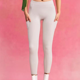 跃牌【欲动春风】系列毛巾扣锦纶裸感无缝高弹紧身运动长裤22372（此款为欧码，建议拍小一码！）