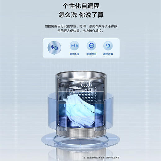 海尔（Haier）8公斤家用全自动大容量出租房波轮全自动洗衣机创新超净洗清新换风个性化自编程洗脱一体 8KG 商品图5