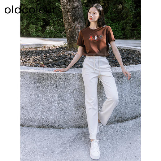 oldcolour秋季新款直筒阔腿裤女垂感休闲宽松裤子女P330705A1 商品图2