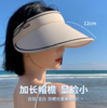 【赠品】熙世界防晒帽女骑行夏季沙滩简约太阳帽大帽檐遮脸遮阳帽骑车帽子 商品缩略图1