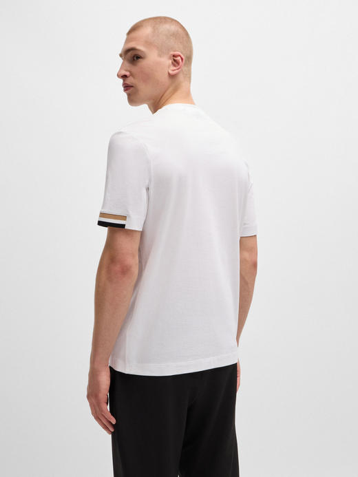 老板 2024夏新款  男士 三色艺术图案 棉质圆领短袖T恤 Z-11803 商品图8