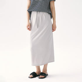 零意义 meanil 凉感天丝抽绳松紧直筒裙