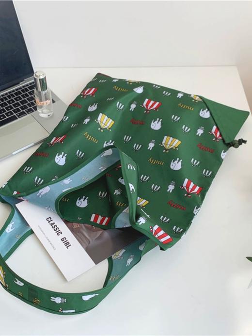 米菲兔可折叠绿色购物袋 商品图4