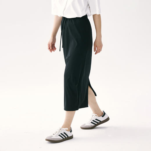 零意义 meanil 凉感天丝抽绳松紧直筒裙 商品图7