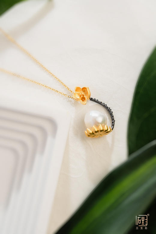 一枝莲-天然巴洛克珍珠项链 商品图6