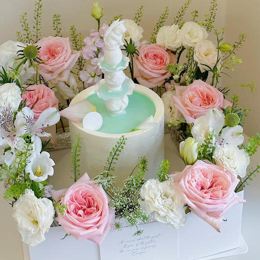 粉色系许愿池 | 多比尼花园（鲜花不一定能买到一样的，按色系搭配） 商品图3