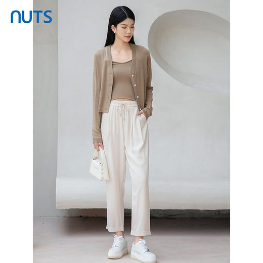 NUTS春秋季新款针织开衫外搭时尚通勤风毛织短外套女4380508A1 商品图2