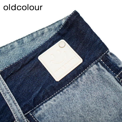 oldcolour夏季新款高腰阔腿破洞休闲设计感牛仔短裤女P26111105 商品图3