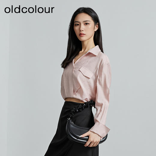 oldcolour春秋季新款韩系温柔感设计感职场通勤衬衣女P320106A1 商品图2