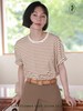 shyshystill/shy202205034/经典条纹法式复古条纹全棉T恤短袖 商品缩略图4