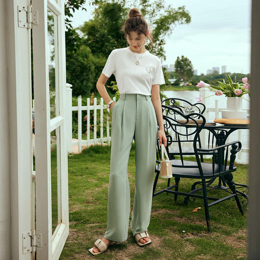 OLrain欧芮儿法式白色短袖T恤女夏2024新款冰肤立体刺绣钉珠上衣 商品图4