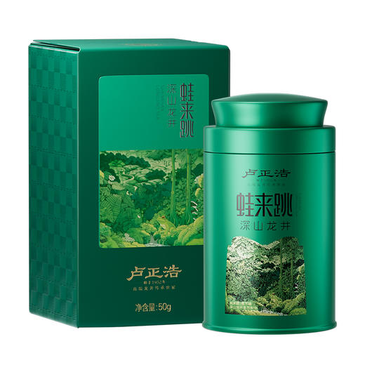 【2026年新茶预售】卢正浩雨前二级蛙来跳50克罐绿茶茶叶 商品图1