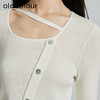 oldcolour秋季新款简约纯色修身方领百搭针织衫女P330512A1 商品缩略图4