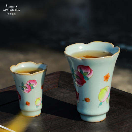 问鼎汝瓷鼎峰系列癸卯青女杯素娥杯（桃红柳绿）（缺货） 商品图1