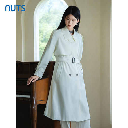 NUTS2023秋季新款时尚气质通勤风宽松显瘦长款风衣外套4390412A1 商品图3