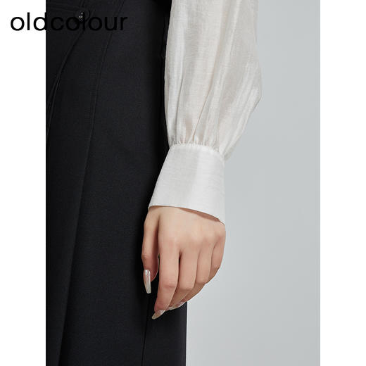 oldcolour秋季新款法式拼接针织衫气质小众修身上衣女P330507A1 商品图4