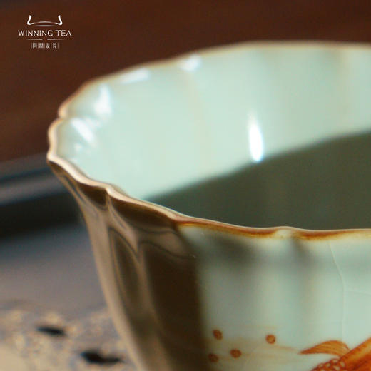 问鼎汝瓷鼎峰系列天青沐菊杯（穿芦入池） 商品图3