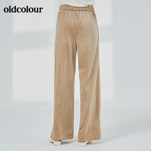 oldcolour时尚气质宽松绒裤女春秋百搭拖地裤休闲阔腿裤女GP11073645 商品图3