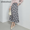 oldcolour秋季新款雪纺碎花半身裙高腰a字裙浪漫长裙女P320604A1 商品缩略图3