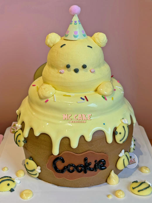 小熊维尼立体手绘头像蜜糖罐蛋糕 商品图1