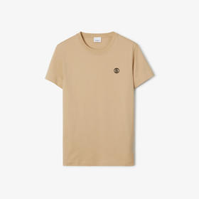 【二】BURBERRY 巴宝莉 男士TB专属标识刺绣棉质圆领短袖T恤 驼色 8083113 A7405