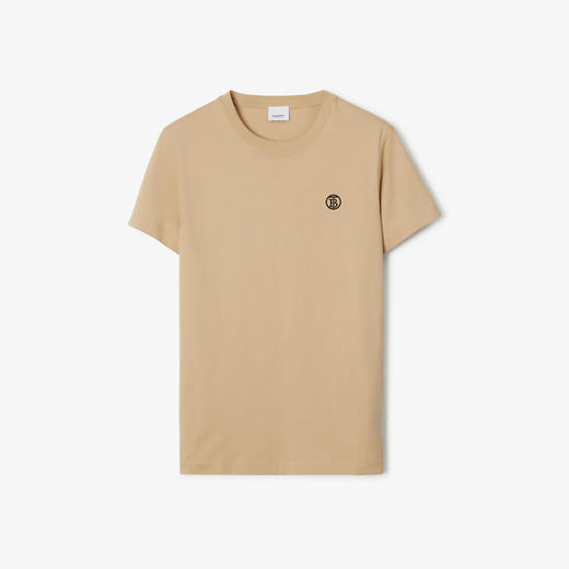 【二】BURBERRY 巴宝莉 男士TB专属标识刺绣棉质圆领短袖T恤 驼色 8083113 A7405 商品图0