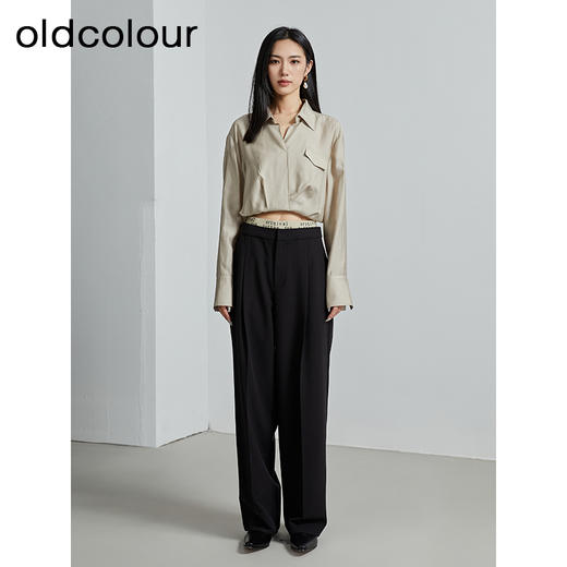 oldcolour春秋季新款韩系温柔感设计感职场通勤衬衣女P320106A1 商品图3