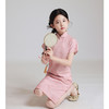 LSB粉色改良儿童旗袍夏季2024新款女童日常高端中国风小女孩高级表演 商品缩略图3