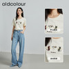 oldcolour秋季新款趣味猫咪刺绣设计感圆领短袖T恤女P310202A1 商品缩略图2