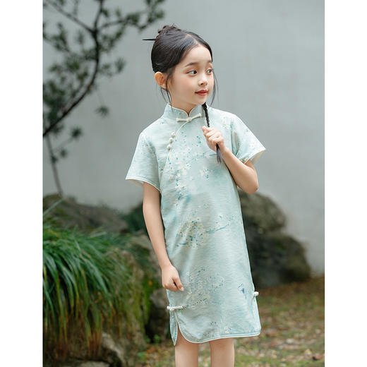 LSB2024新款小女孩民国女童改良旗袍夏季儿童中国风裙子新中式公主裙 商品图2