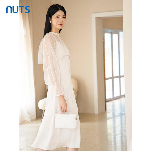 NUTS2023秋季新款气质设计感修身显瘦网纱+吊带连衣裙女4391008A1 商品图1