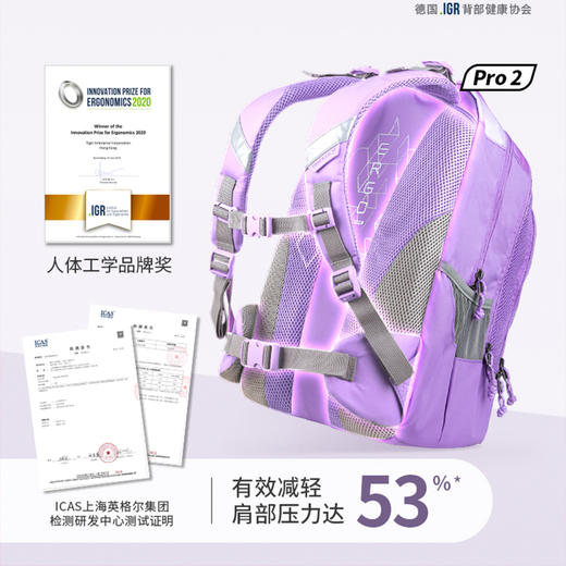 tigerfamily升级系列小学生护脊书包 男女孩5-9年级初中学生双肩包 商品图2