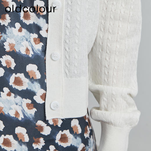 oldcolour秋季新款休闲成熟淑女风薄款针织开衫女P320511A1 商品图4