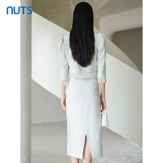 NUTS2023秋季新款时尚气质小香风短外套+半身裙两件套装4381401A1 商品图4